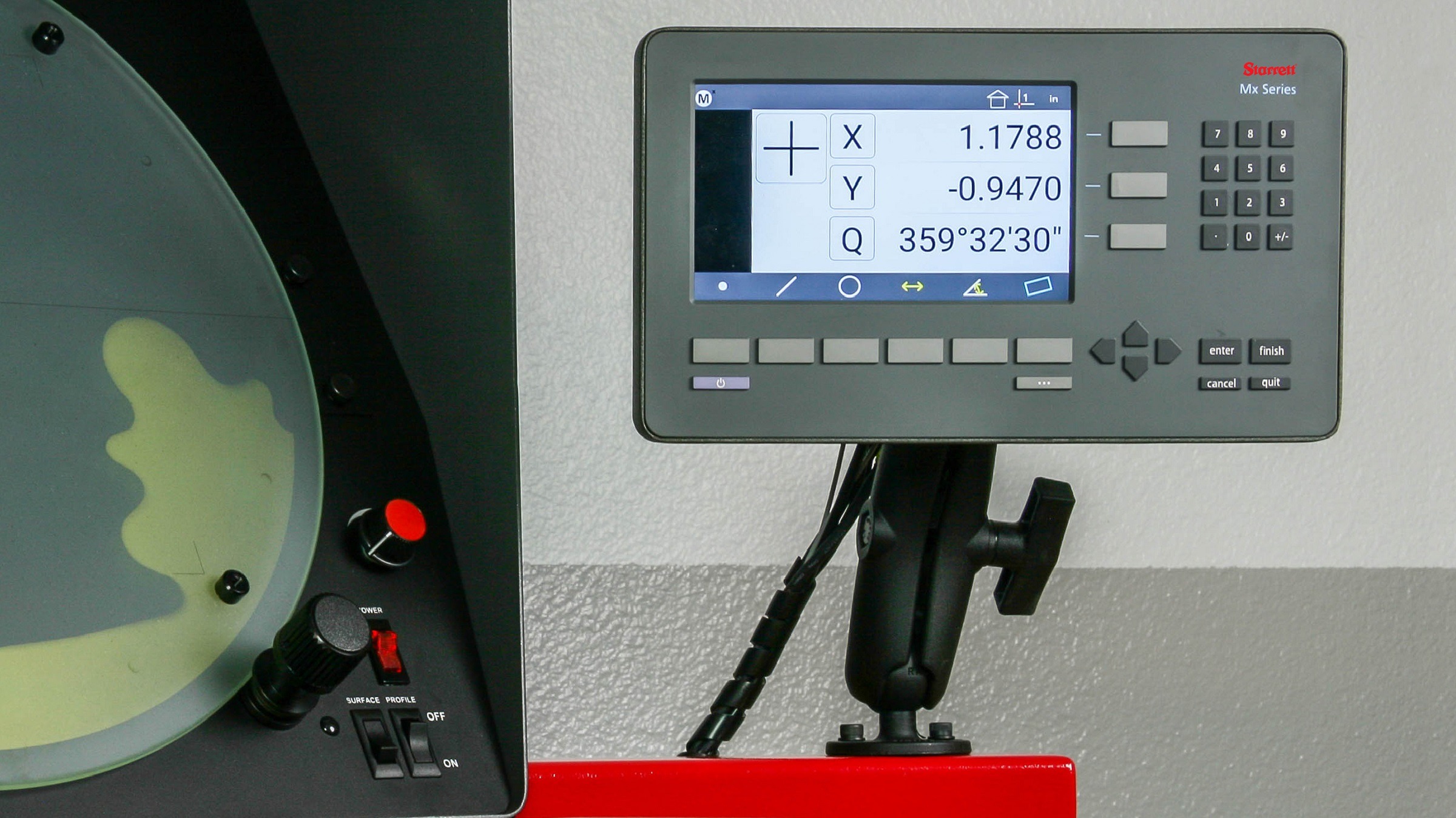 Starrett Introduces New Optical Comparators Digital Readout Systems