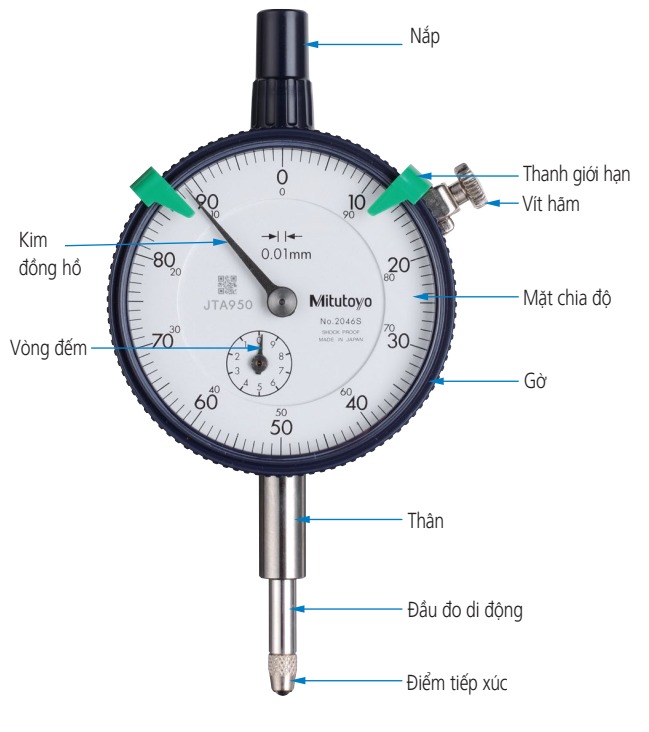 Hướng dẫn sử dụng đồng hồ so cơ khí Mitutoyo kết quả chính xác