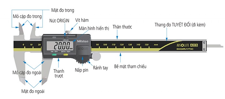 Hướng dẫn sử dụng thước cặp điện tử cho kết quả chính xác