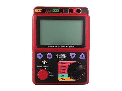 MÁY ĐO ĐIỆN TRỞ CÁCH ĐIỆN SMARTSENSOR AR3125 (500V/1000V/2500V/5000V, 0 - 1TΩ )