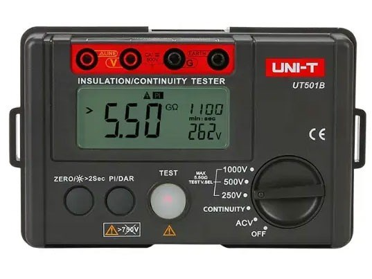 MÁY ĐO ĐIỆN TRỞ CÁCH ĐIỆN UNI-T UT501B (1.000V, 5GΩ)
