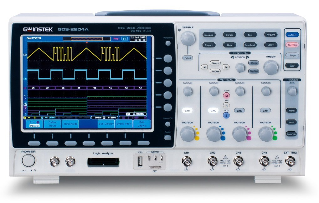 MÁY HIỆN SÓNG SỐ GW INSTEK GDS-2204A (200MHZ, 4 CH,2GSA/S)