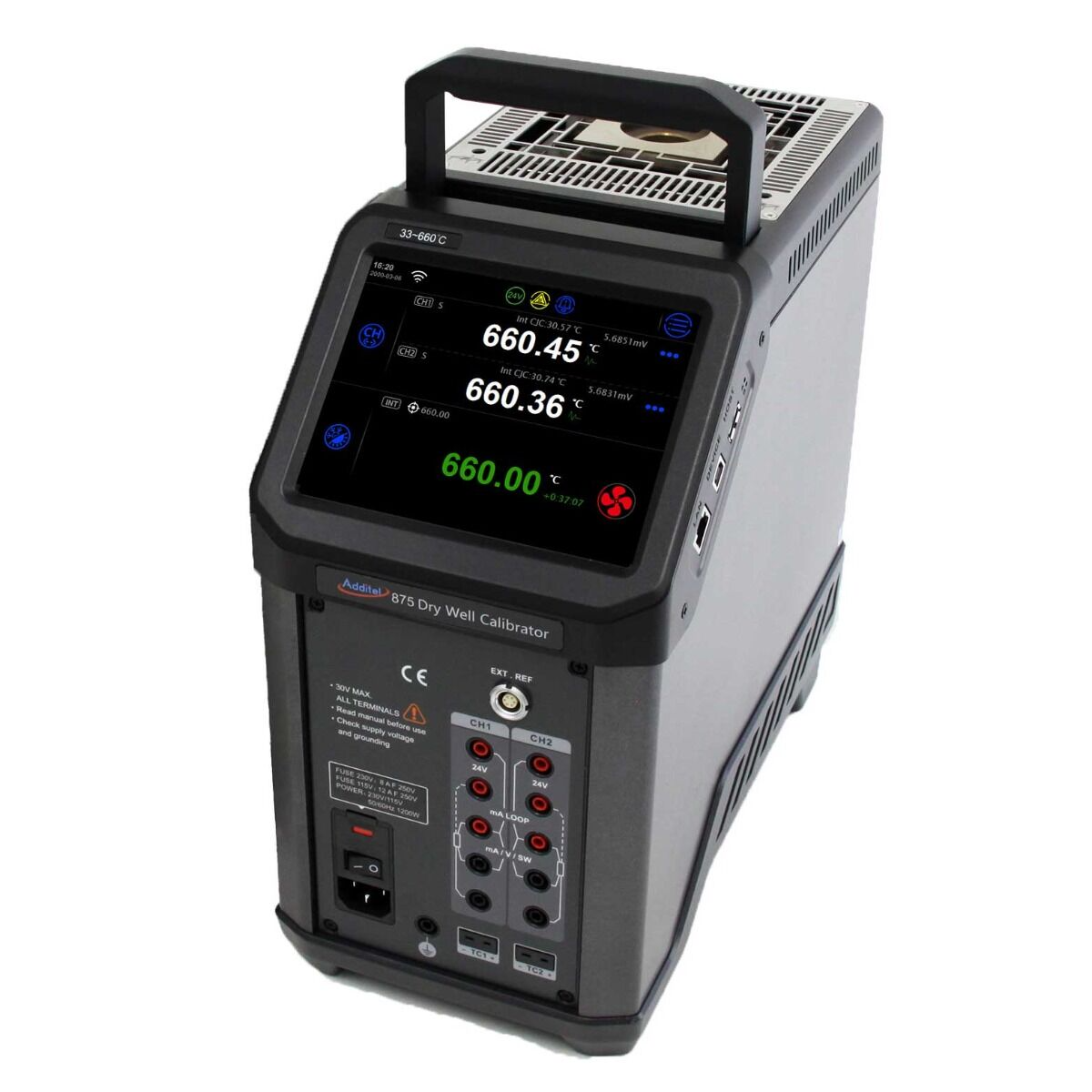 Additel ADT875-155-C-110V Dry Well Calibrator, -40C-155C 110V, Insert C
