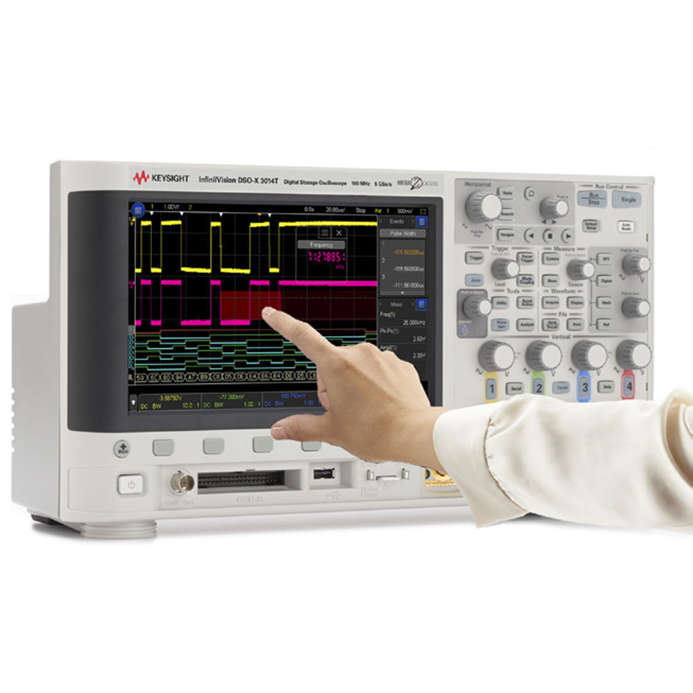 Keysight DSOX3104T Oscilloscope, 4-Channel, 1GHz, 8.5" Capacitive Touch Screen