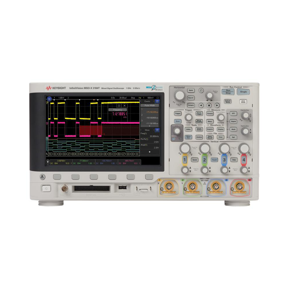 Keysight MSOX3104T Oscilloscope, Mixed Signal, 4+16 Channel, 1GHz, Touch Screen
