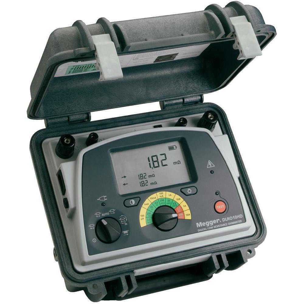 Megger DLRO10HD Digital Low Resistance Ohmmeter, 10-Amp