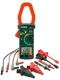 Extech 380976-K Clamp Meter, HVAC (CATIV-600V Test Leads)