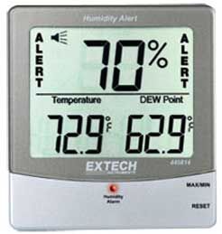 Extech 445814 Humidity Alert, Big Digit RH Temperature, Dew Point
