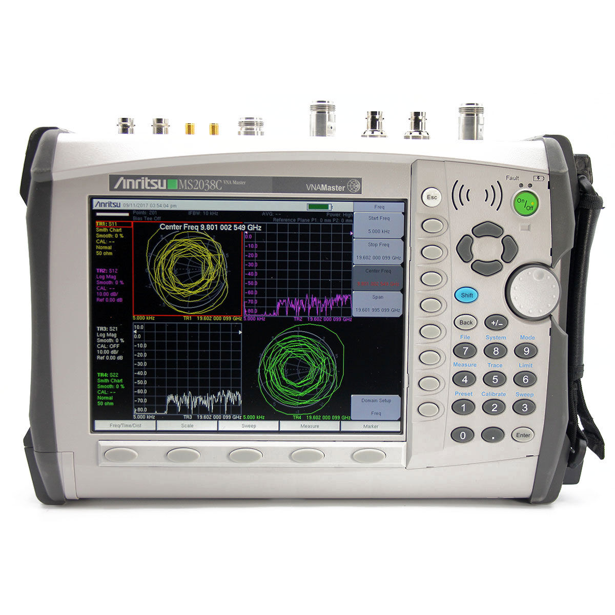 Anritsu MS2038C, Handheld Spectrum + Vector Network Analyzer, 5kHz-20GHz, 2p