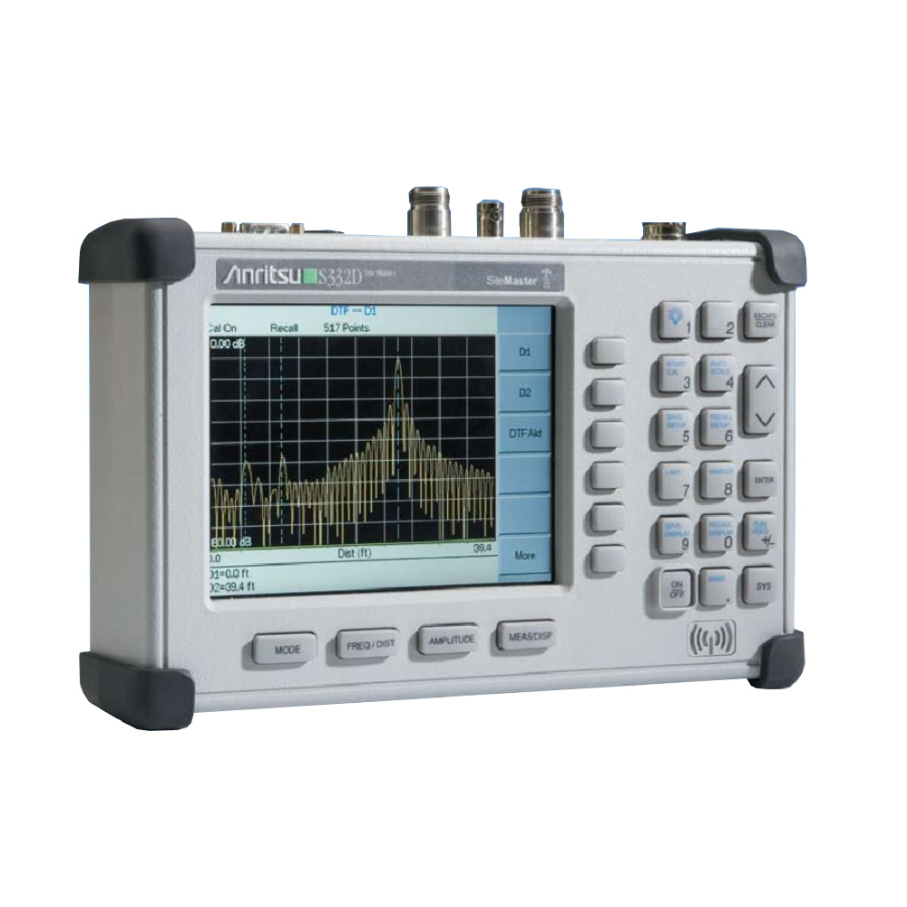 Anritsu S332D Site Master Analyzer, 100 kHz to 3 GHz, RBW 100 Hz to 1 MHz