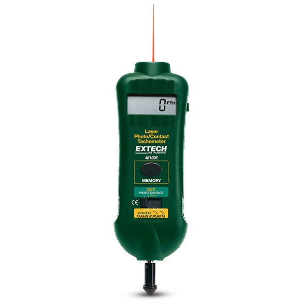 Extech 461995 Laser Photo/Contact Tachometer with NIST Certificate