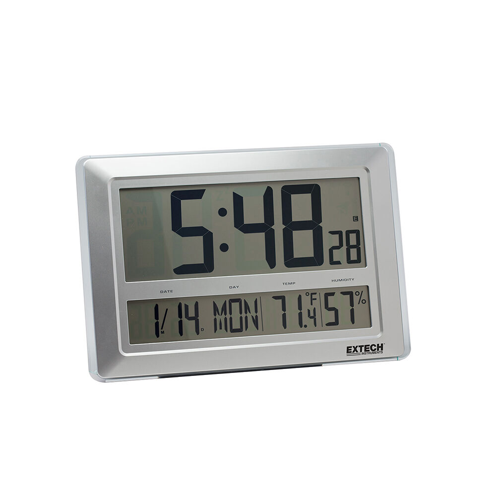 Extech CTH10A Radio Controlled Clock, Temp/Rel Humidity