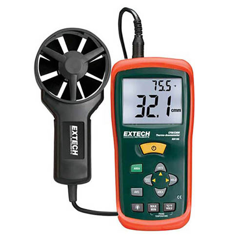 Extech AN100 CFM/CMM Mini Thermo-Anemometer