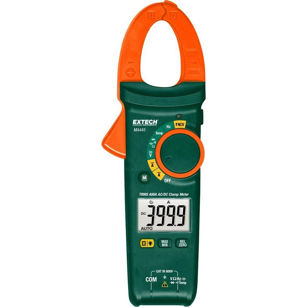 Extech MA445 400A TRMS AC/DC Clamp Meter Includes NCV Detector