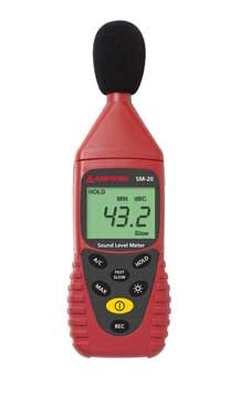 Amprobe SM-20A Sound Meter, 30 dB - 130 dB & 35 dB - 130 dB ranges