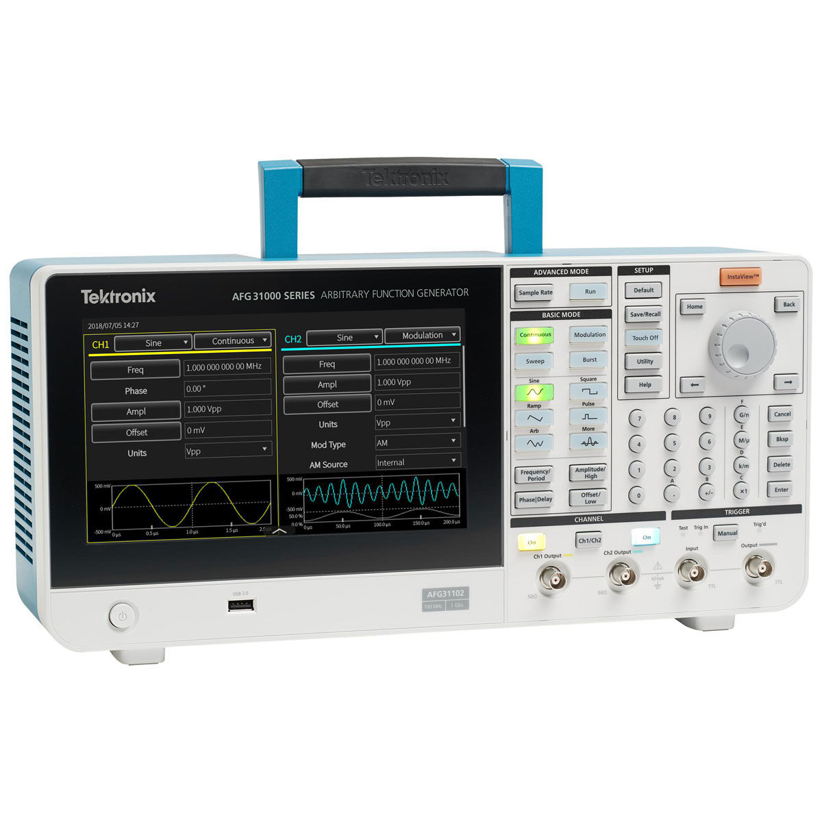 Tektronix AFG31102 Arbitrary / Function Generator, 2 Channel, 100MHz