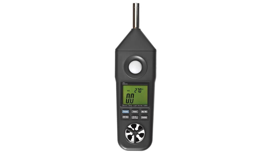 Máy đo ánh sáng, độ ồn, gió, nhiệt độ, độ ẩm 850069 – Sper Scientific